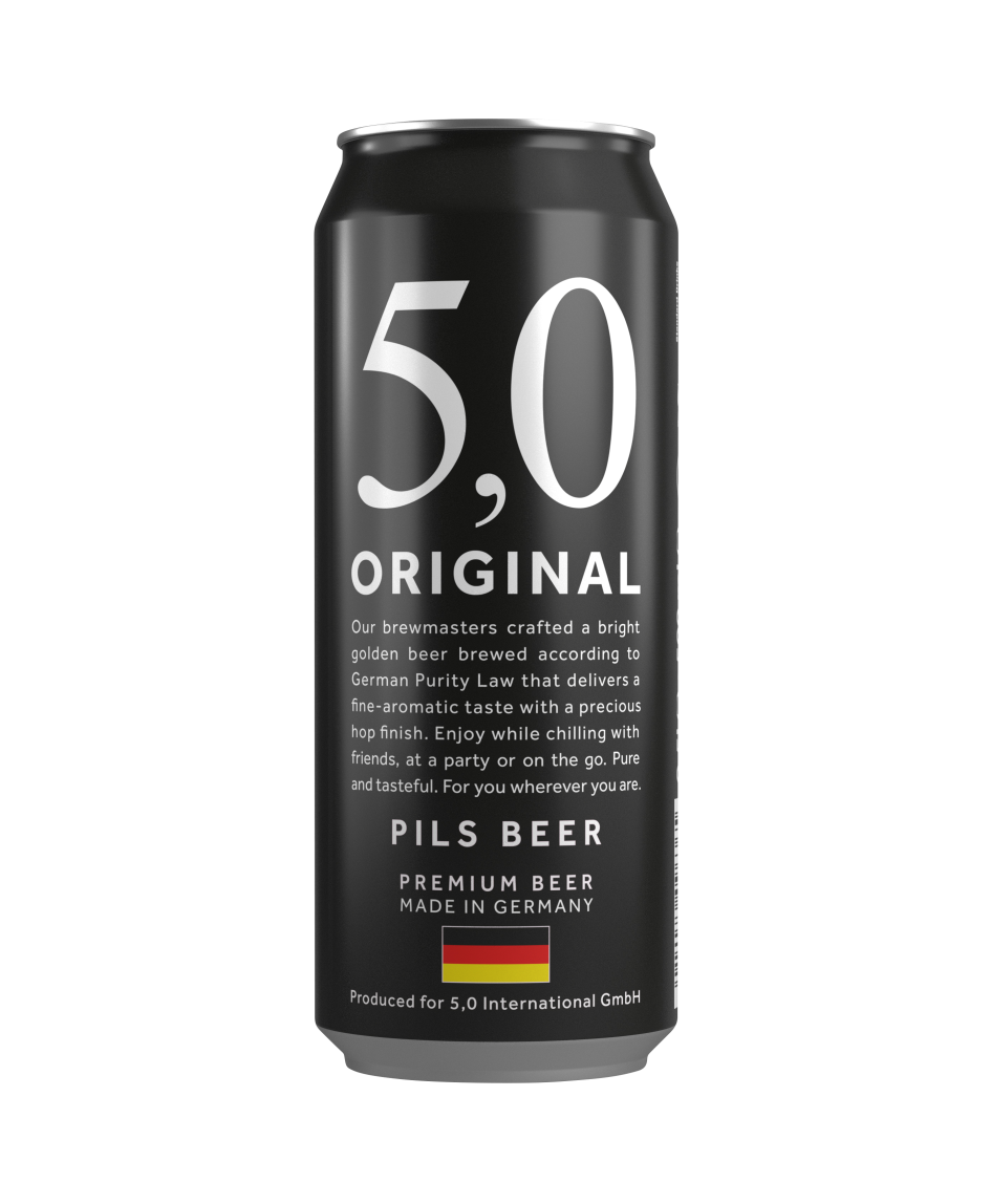 5,0 ORIGINAL PILS BEER - bia lúa mạch pilsener ( bia vàng ). 
